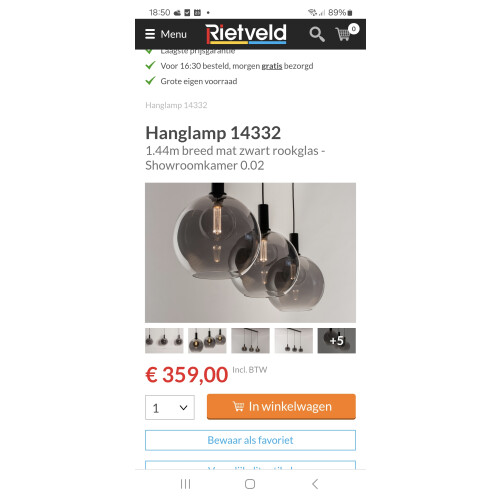 Glazen hanglampen afbeelding 3