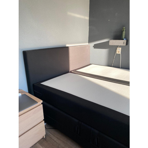 Zwart stoffen boxspring 160x200 afbeelding 2