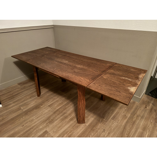 Eikenhouten tafel (uitklap mogelijkheid) afbeelding 2