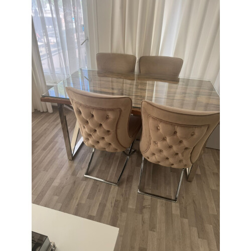 Teakhout Eettafel afbeelding