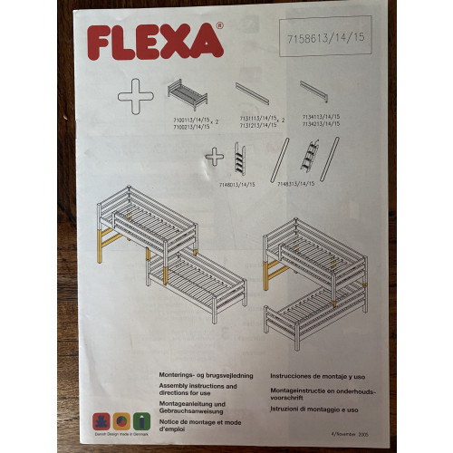 Flexa stapelbed, schuine trap & leuning, 2 opberglades, meerdere opstellingen mogelijk afbeelding 3