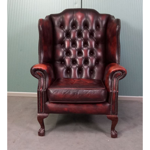 Engelse Chesterfield wingback fauteuil afbeelding