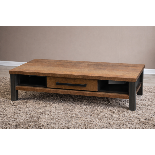 Robuuste TV-meubel + salontafel set  industrieel hout/metaal afbeelding 3