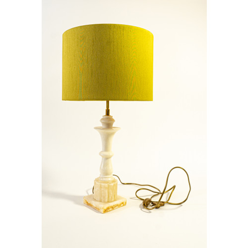 Vintage marmeren lamp met nieuwe kap afbeelding 2