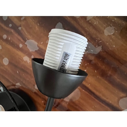 2x plafondlamp met 4 witte glazen kappen en kristallen- Per stuk te koop afbeelding 2