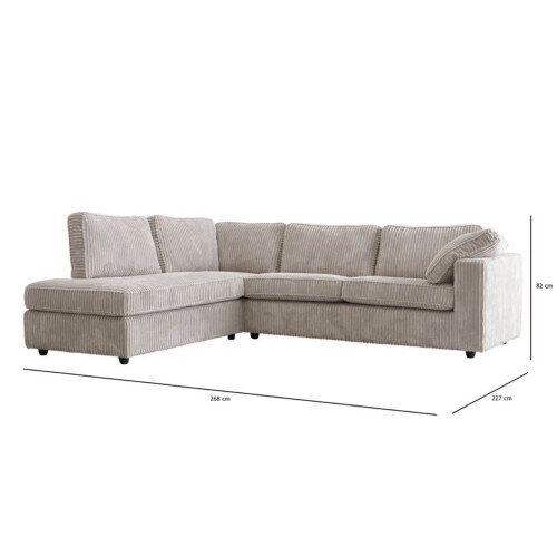 NOUS living hoekbank taupe/grijs afbeelding 3