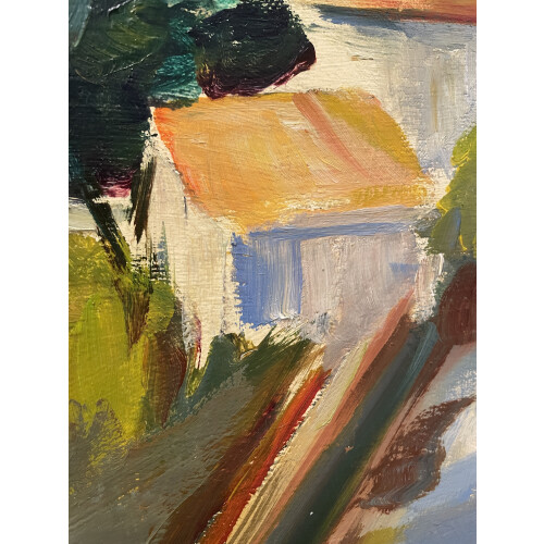 Groot acryl origineel schilderij, signed Reina Koerten 1993 afbeelding 3