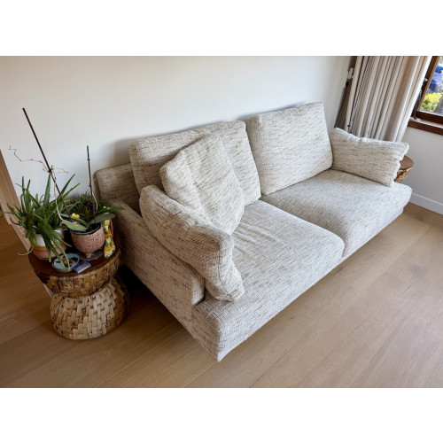 Bank George Linteloo 2,5 zitter Creme-Wit Bouclé structuur afbeelding 3