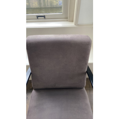 Microleder Fauteuil Antraciet afbeelding 2