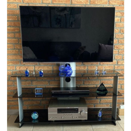 TV-meubel van pianozwart glas afbeelding