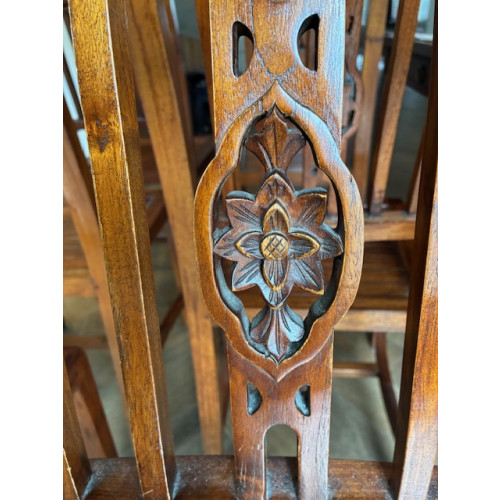 6 prachtige teakhouten eettafelstoelen afbeelding 3