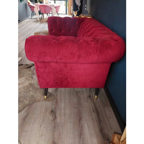 fluwelen chesterfield bank bordeaux afbeelding 3