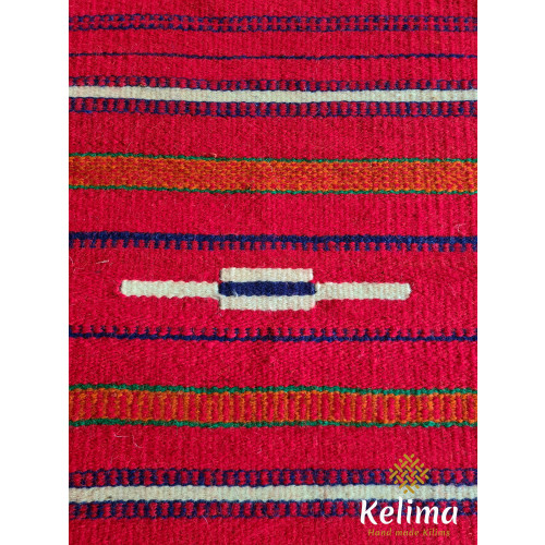 Handgemaakt Kelim vloerkleed 60 cm x 80 cm - Bedouin Wol tapijt Kilim Uit Egypte - Handgeweven Loper tapijt - Keukenmat - Tafelkleed afbeelding 2