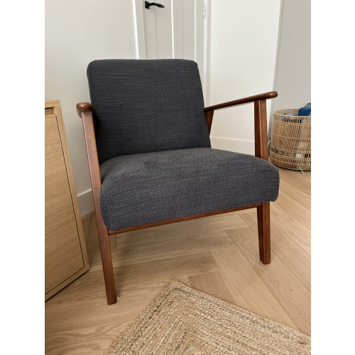 Ekenäset fauteuil - Bruin en grijs afbeelding 3