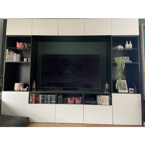 BESTA tv meubel zwart wit afbeelding