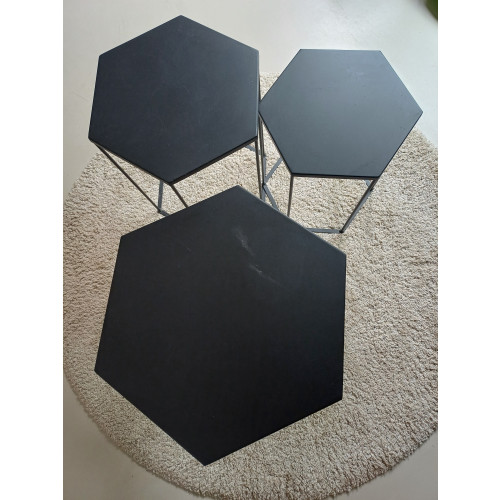 3 zwarte salontafels afbeelding
