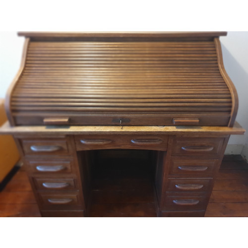 Antiek houten bureau/ secretaire afbeelding