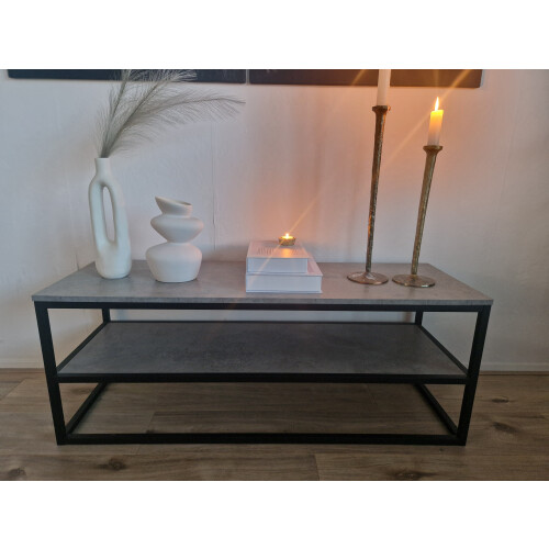 TV-meubel/side table betonlook/zwart afbeelding