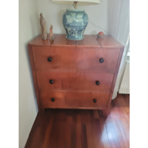 prachtige mahonie secretaire dressoir met uitschuifbaar blad afbeelding