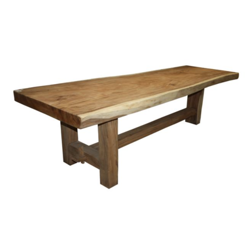 Boomstam eettafel 200x80-95cm - NIEUW afbeelding 2