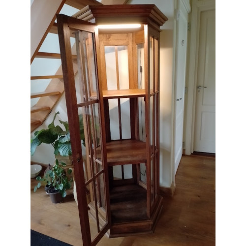 Vitrine kast Teak afbeelding 2