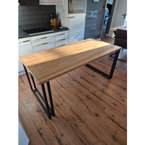 Massief eikenhouten eettafel! Nieuw! afbeelding