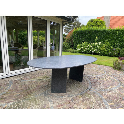 Graniet dining tuintafel ovaal - 240x120 cm afbeelding 2