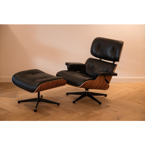 Eames Lounge Chair en Ottoman (1956), Palissander en Premium afbeelding