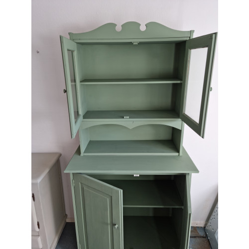 Brocante kast groen afbeelding 2