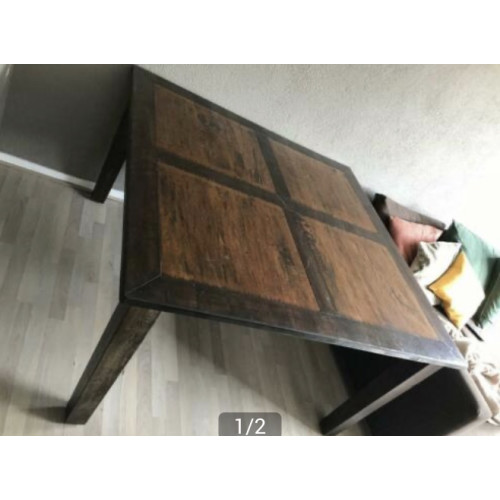 Teaken houten tafel  afbeelding