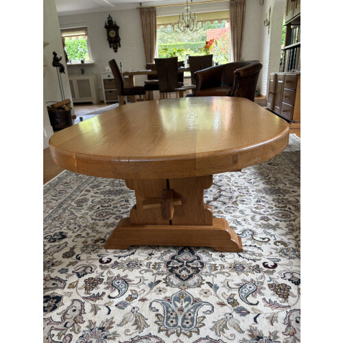 Eiken salontafel - ovaal - uitschuifblad afbeelding 2