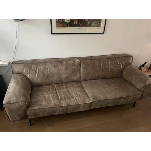 Lederen 3,5 zit bank Willem afbeelding 2