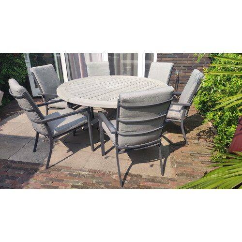 Tuinset met 6 stoelen - Seasons Outdoor en Garden Impression afbeelding