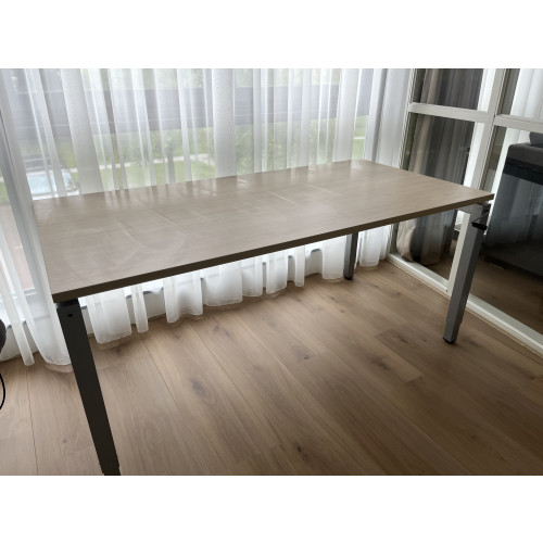 Verstelbaar zit-sta bureau met houtblad afbeelding 2