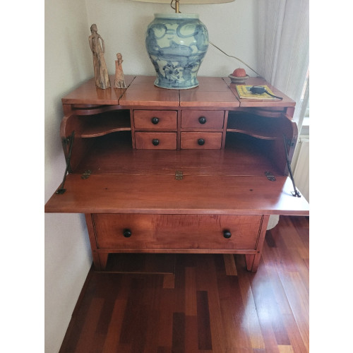 prachtige mahonie secretaire dressoir met uitschuifbaar blad afbeelding 2