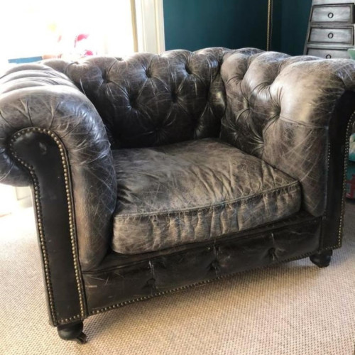 Chesterfield fauteuil Vintage afbeelding 2