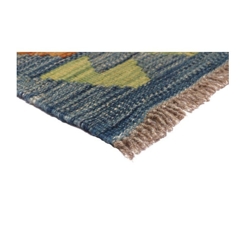 296x78 cm Handgeweven Kelim Loper Wol Vloerkleed Tapijt afbeelding 3