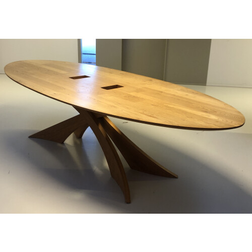 Massief eiken design tafel afbeelding 3