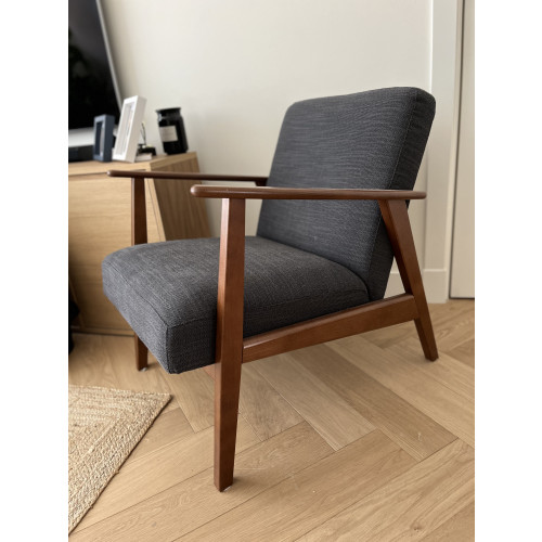 Ekenäset fauteuil - Bruin en grijs afbeelding 2