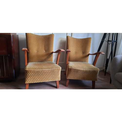 2 mooie vintage stoelen jaren 60 afbeelding