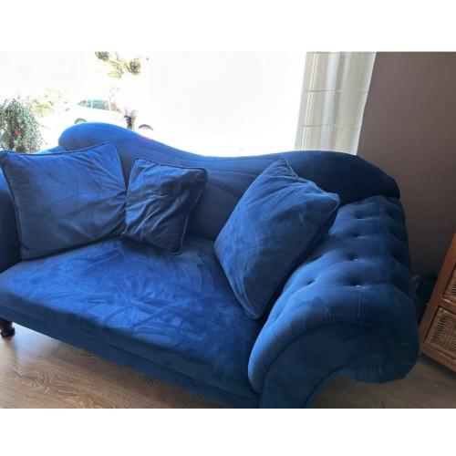 Loveseat + 2zitsbank Colorado velvet blue afbeelding 2