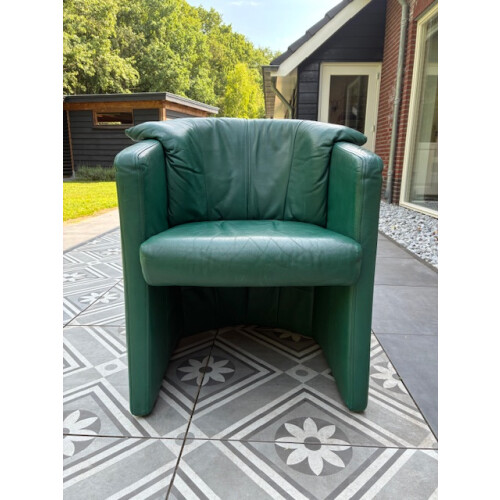 Rolf Benz fauteuil groen model 390 afbeelding