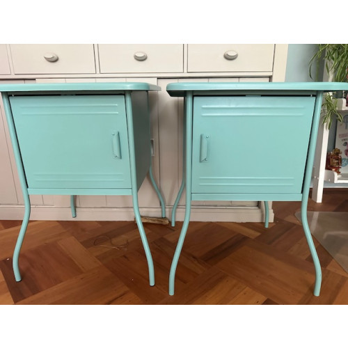Vintage Nachtkastjes Turquoise afbeelding