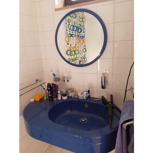 ZWEVENDE LAVABO - ALAPE GLANZEND BLAUW afbeelding