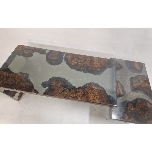 Epoxy zwevende waterval tafel set afbeelding 2