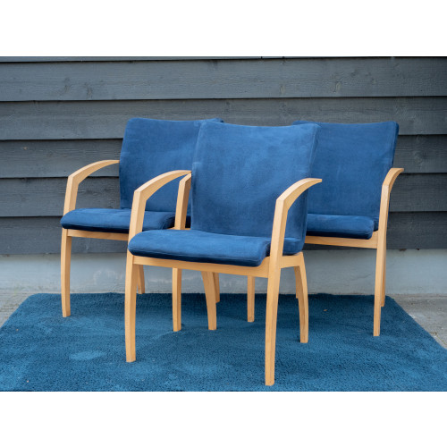 3x Leolux Camarilla | Stoel Blauw | Design afbeelding