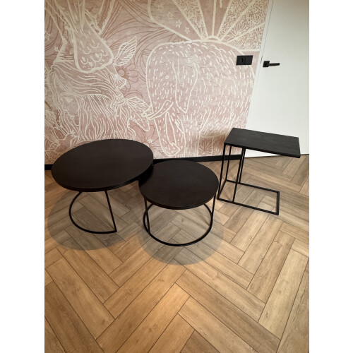 Richmond bolder salontafel set zwart afbeelding