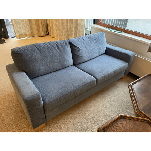 2-zits slaapbank, uitklapbaar, blauw/grijs afbeelding