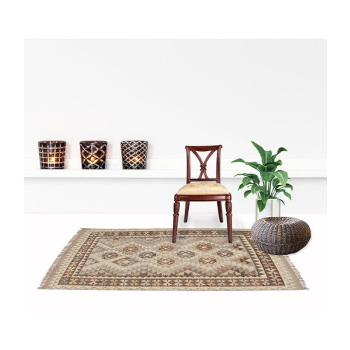 170x128 cm Handgemaakt Natural Kelim Wol Tapijt afbeelding