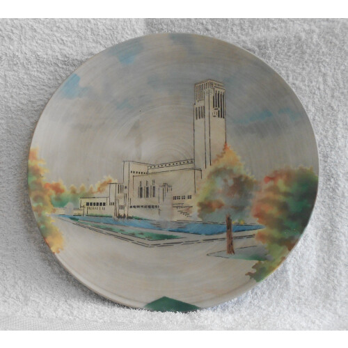 Prachtig sierbord met afbeelding raadhuis van Hilversum afbeelding